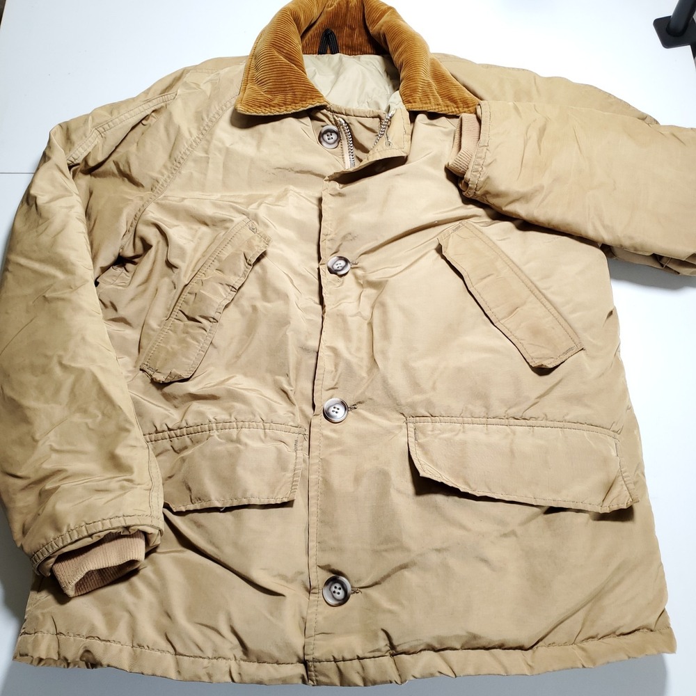 Vintage Woolrich Goose Down Mens ~XL Parka Coat Corduroy